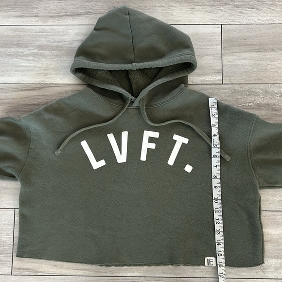 Live Fit LVFT green cropped hoodie size medium - Picture 5 of 6